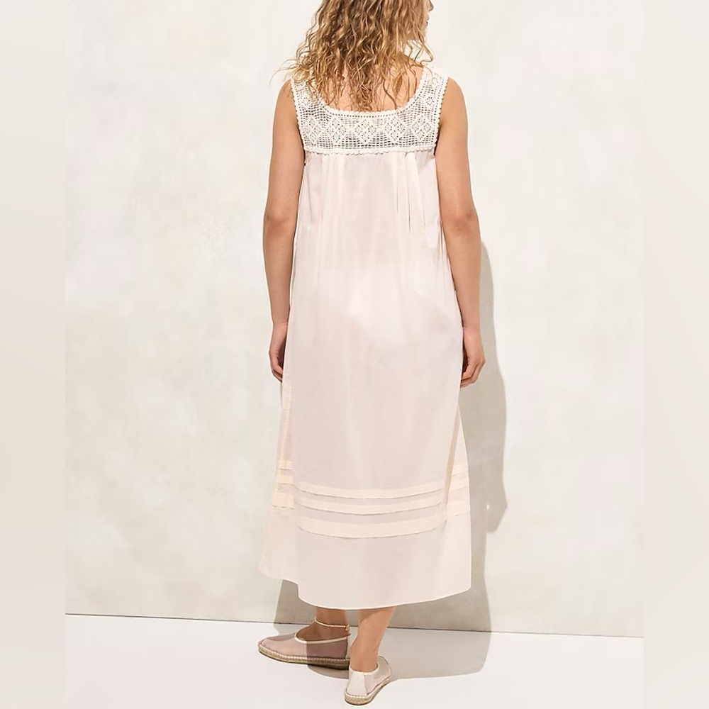 J. Crew - Crochet-Trim Dress in Antique White - Picture 4 of 4